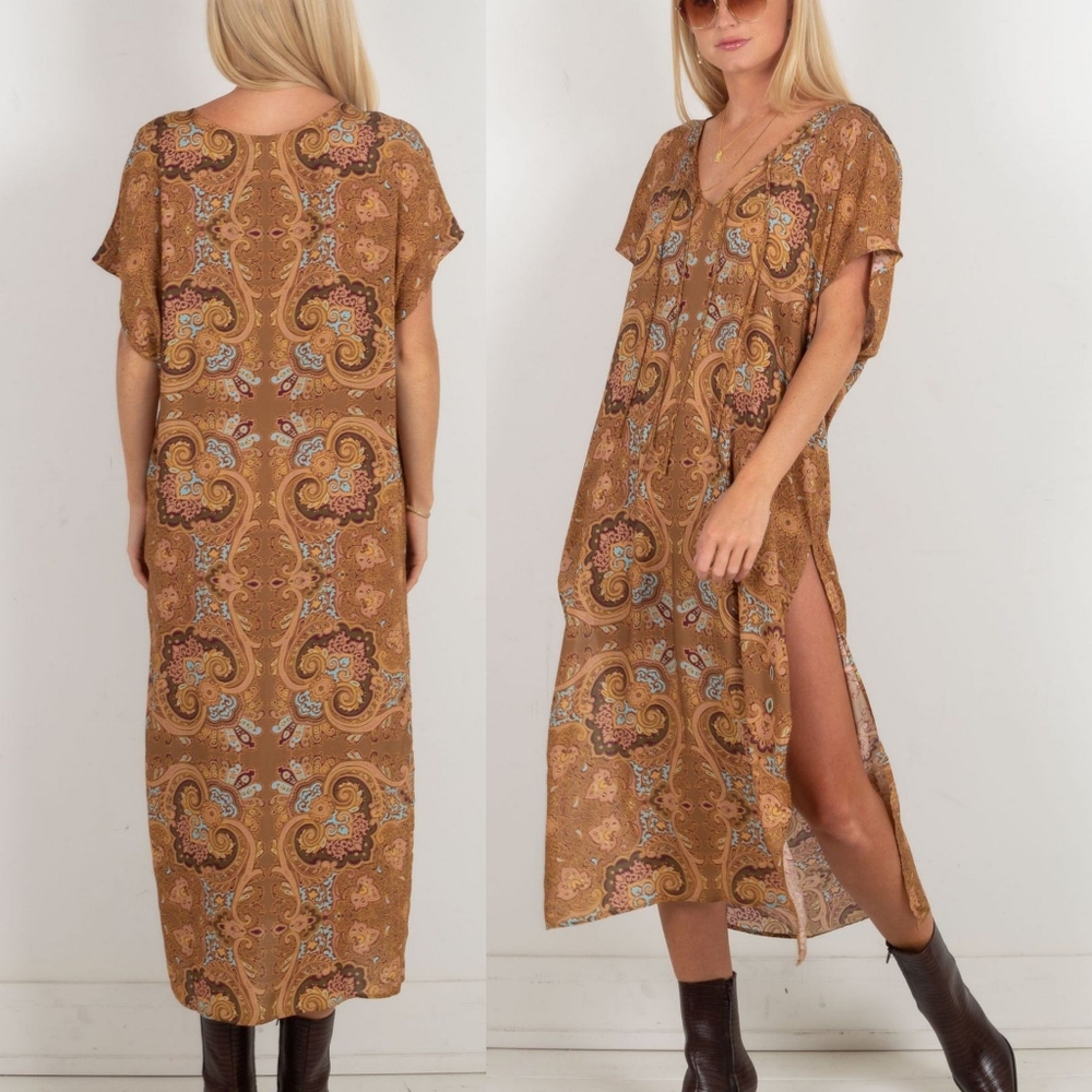 New Novella Royale Margot Caftan Rust Moroccan Sun - Picture 2 of 16